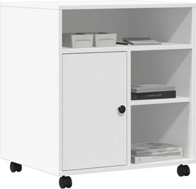 vidaXL Βάση Εκτυπωτή με Ρόδες Λευκή 60x50x67 εκ.