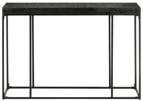 vidaXL Τραπέζι Κονσόλα Μαύρο 110x35x76 εκ. Μασίφ Ξύλο Ακακίας &amp; Μάνγκο