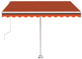 vidaXL Τέντα Αυτόματη Ανεξάρτητη Πορτοκαλί / Καφέ 350 x 250 εκ.