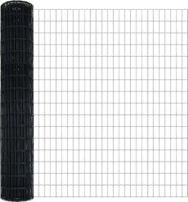 vidaXL Φράχτης Εuro Γκρι 1,5 x 10 m Σίδηρος με επικάλυψη PVC