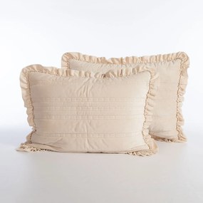Ζεύγος Μαξιλαροθήκες (52x72) Nef-Nef Homeware Elements Sirion Ecru