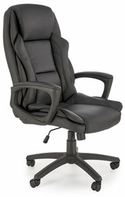 Καρέκλα γραφείου Houston 1605, Μαύρο, 114x67x75cm, 19 kg, Με ρόδες, Με μπράτσα, Μηχανισμός καρέκλας: Κλίση | Epipla1.gr
