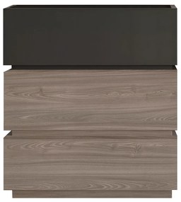 VANITY Συρταριέρα, με 3 Συρτ. Αποχρώσεων Sonoma Oak &amp; Grey, με Αποσπώμενα χρωματικά Μέρη 60x40x66cm