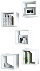 ΣΕΤ ΡΑΦΙΑ ΤΟΙΧΟΥ 5ΤΜΧ ΜΕΛΑΜΙΝΗΣ HM9519.03 ΛΕΥΚΟ 30x30x24Y εκ.