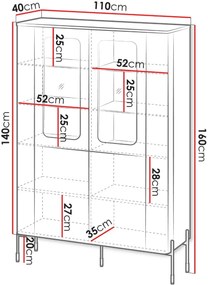 Βιτρίνα Vera 110-Cashmere