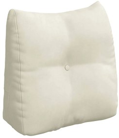 vidaXL Μαξιλάρι Πλάτης Κρεμ 45 x 24 x 50 εκ Βελούδο