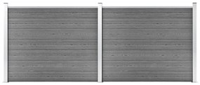 vidaXL Σετ Πάνελ Περίφραξης Γκρι 353 x 146 εκ. από WPC
