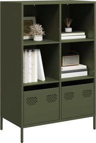 vidaXL Ντουλάπι Πράσινο Λαδί 68x39x103,5 εκ. από Ατσάλι
