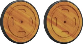vidaXL Ευρυχωροί Τροχοί με τροχούς 2 pcs Καφέ 20.5 x 20.5 x 2 εκ.