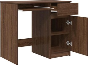 vidaXL Γραφείο Καφέ Δρυς 86x49x76 εκ. από Επεξεργασμένο Ξύλο