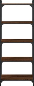 vidaXL Βιβλιοθήκη 5 Επιπέδων Καφέ Δρυς 60 x 30 x 154 εκ. Επεξεργ. Ξύλο