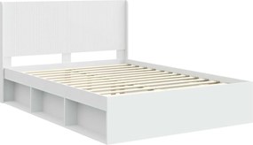 vidaXL Καλάθι με αποθήκη και κεφαλάρι Λευκό 135 x 190 cm