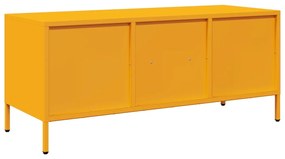 vidaXL Έπιπλο Τηλεόρασης Μουσταρδί 101,5x39x43,5 Ατσάλι Ψυχρής Έλασης