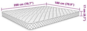 vidaXL Στρώμα Αφρού Μνήμης 200 x 160 x 17 εκ. μαλακό