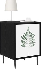 vidaXL Κομοδίνο HANAU 2 τμχ. Μαύρη Δρυς 36 x 33 x 51 εκ.