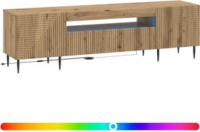 vidaXL Ντουλάπα LED Τηλεόρασης Artisan Δρυς Επεξεργασμένο Ξύλο