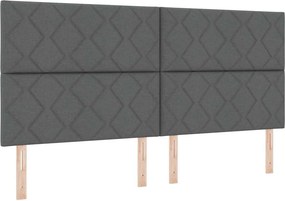 vidaXL Κεφαλάρι Σκούρο Γκρι 200 cm ύφασμα