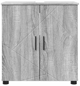vidaXL Ντουλάπι Μπάνιου με ράφι με πόρτα Γκρι sonoma 61 x 35 x 64 εκ.