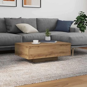 vidaXL Τραπέζι σαλονιού με LED φώτα Artisan Oak 85x55x31 εκ