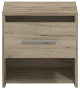 Σετ 2 Κομοδίνα Garona 2NO1F Γκρί Δρύς 42x33x42 εκ. 42x33x42 εκ.