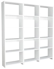 Βιβλιοθήκη Rabuku σε λευκή απόχρωση 146x22x160εκ Υλικό: MELAMINE 197-000279