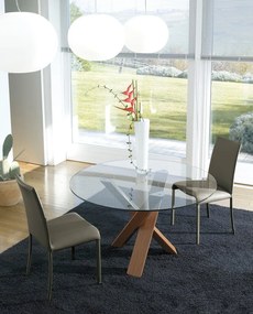 Τραπέζι Resort Colour-Top-1 Ø130x74 - Grey finishing oak