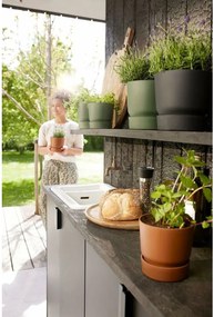 Σετ από Γλάστρες Elho Μαύρο Πλαστική ύλη Στρόγγυλο 2 Τεμάχια