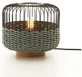 Επιτραπέζιο Φωτιστικό Πορτατίφ Ε27 40W Paper Rope Πλέγμα Sunlight-ALISA-T-BL-Μπλε ALISA-T-BL