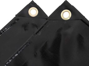 vidaXL Μουσαμάς Μαύρος 650 γρ./μ.² 4 x 8 μ.