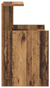 vidaXL Ντουλάπι κρεβατιού Παλιό ξύλο 40 x 35 x 60 εκ. Μοριοσανίδα