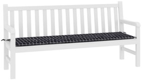 vidaXL Μαξιλάρι Πάγκου Κήπου  - Καρό Μοτίβο - 180 x 50 x 4 εκ - Ύφασμα Οξφόρδης
