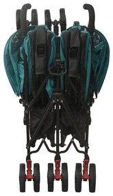 vidaXL Καρότσι Διδύμων Πράσινο Ατσάλινο