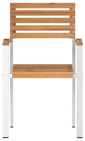 vidaXL Στοιβάξιμες Καρέκλες Κήπου 6 τμχ 54,5x56x89 εκ από Μασίφ ξύλο Teak