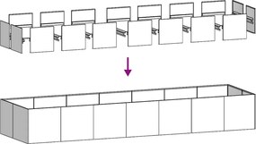 vidaXL Ζαρντινιέρα Ανθρακί 280x80x40 εκ. από Χάλυβα
