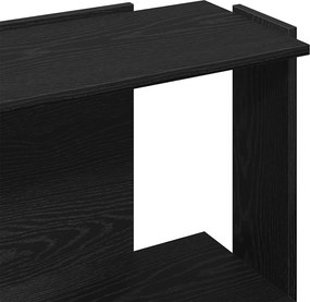 vidaXL Βιβλιοθήκη 3 Επιπέδων Μαύρη 60x30x80 εκ. από Επεξεργ. Ξύλο