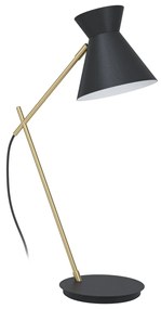 Φωτιστικό Επιτραπέζιο Eglo 98864 AMEZAGA Μαύρο Ματ (Black Mat)|Μπρούτζινο (φυσικό) (Brass natural)