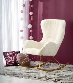 LIBERTO leisure armchair cream / gold DIOMMI V-CH-LIBERTO-FOT-KREMOWY