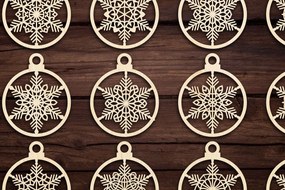 Intra απο ξύλο plywood 3mm-4mm πάχος Χριστουγεννιάτικο στολίδι Δίασταση 8x8 cm INTRAFABR-79666416