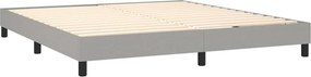 vidaXL Κρεβάτι Boxspring με Στρώμα &amp; LED Αν.Γκρι 160x200 εκ Υφασμάτινο