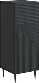 vidaXL Πλαϊνό γραφείο Μαύρο 33 x 34,5 x 89,5 εκ Επεξεργασμένο Ξύλο