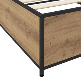 vidaXL Σκελετός Κρεβατιού Artisan Δρυς 80 x 200 cm Επεξεργασμένο Ξύλο