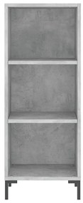 vidaXL Ντουλάπι Γκρι Σκυροδέματος 34,5x32,5x90 εκ. Επεξεργασμένο Ξύλο
