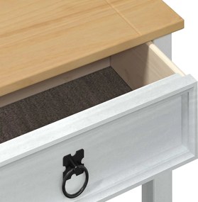 vidaXL Κονσόλα Λευκό 55 x 35 x 73 εκ Στερεά ξυλεία πεύκου