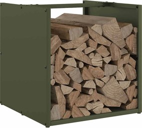 vidaXL Ράφι Καυσόξυλων 40x40x40 εκ. Χάλυβας ψυχρής έλασης