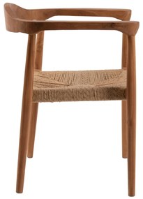 Καρέκλα-Πολυθρόνα C9389.01 από Ξύλο Teak και Συνθετικό Σχοινί 59,5x56x76,5εκ. 59.5x56x76.5 εκ.