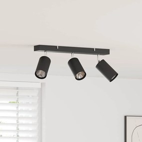 vidaXL Σποτ Οροφής 3 Διαδρομών Ρυθμιζόμενο Μαύρο GU10