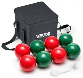 VEVOR Bocce Ball Set Bocce Ball Game Set 107 mm 8 Resin Balls 2 Colors for Beach