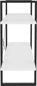 vidaXL Βιβλιοθήκη με 2 Ράφια Λευκή 100 x 30 x 70 εκ. από Επεξ. Ξύλο