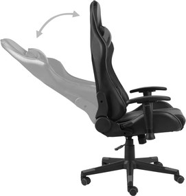 vidaXL Καρέκλα Gaming Περιστρεφόμενη Γκρι PVC