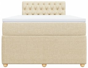 ΚΡΕΒΑΤΙ BOXSPRING ΜΕ ΣΤΡΩΜΑ ΚΡΕΜ 120X200 ΕΚ. ΥΦΑΣΜΑΤΙΝΟ 3289735